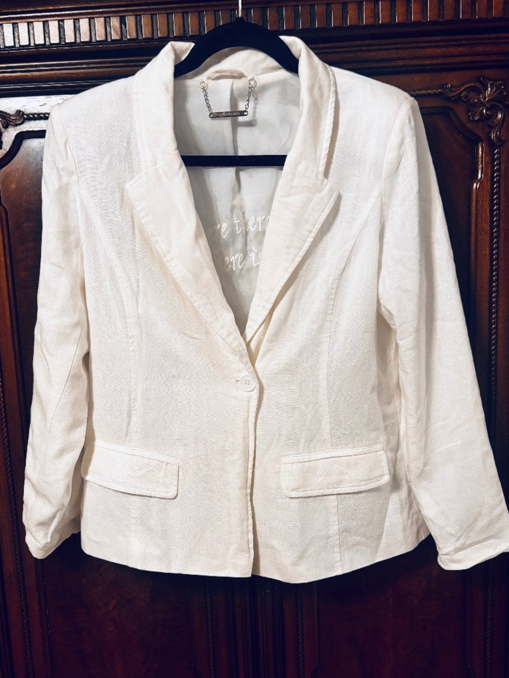 Paparazzi Women’s White Jacket Button Up L/Sleeves Small
